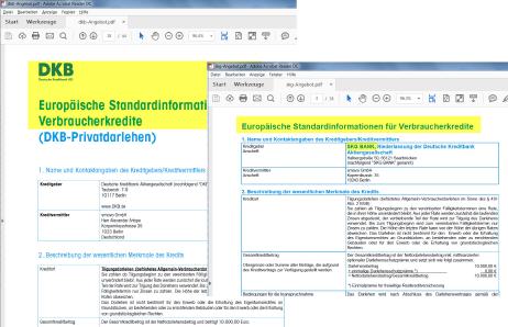 Europäisches Standard-Info-Blatt für Kredite