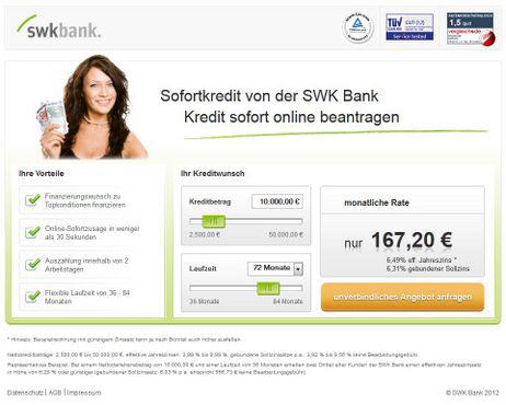 swkbank.de Website Screenshot